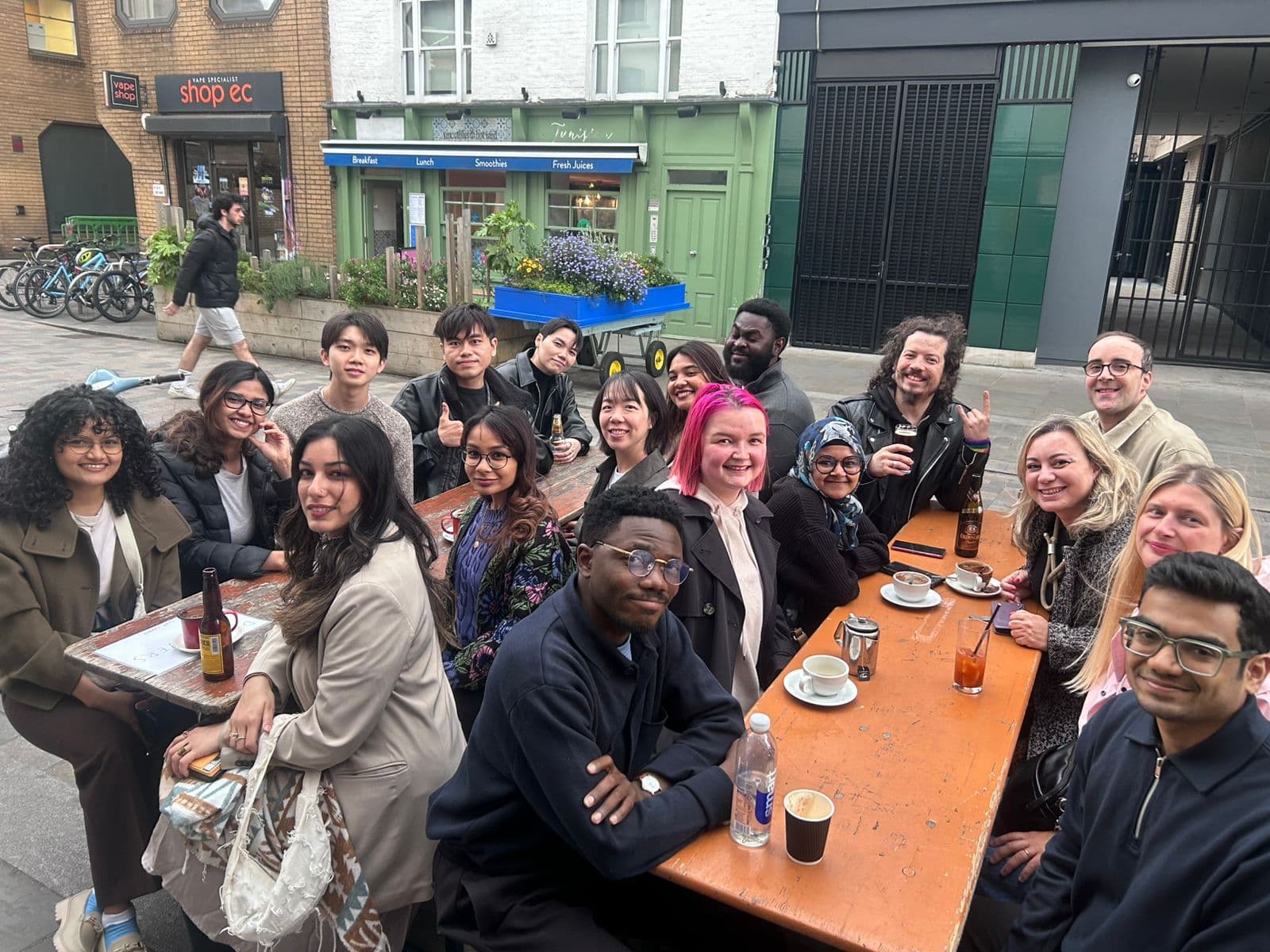 UCL HCI cohort at a pub in London