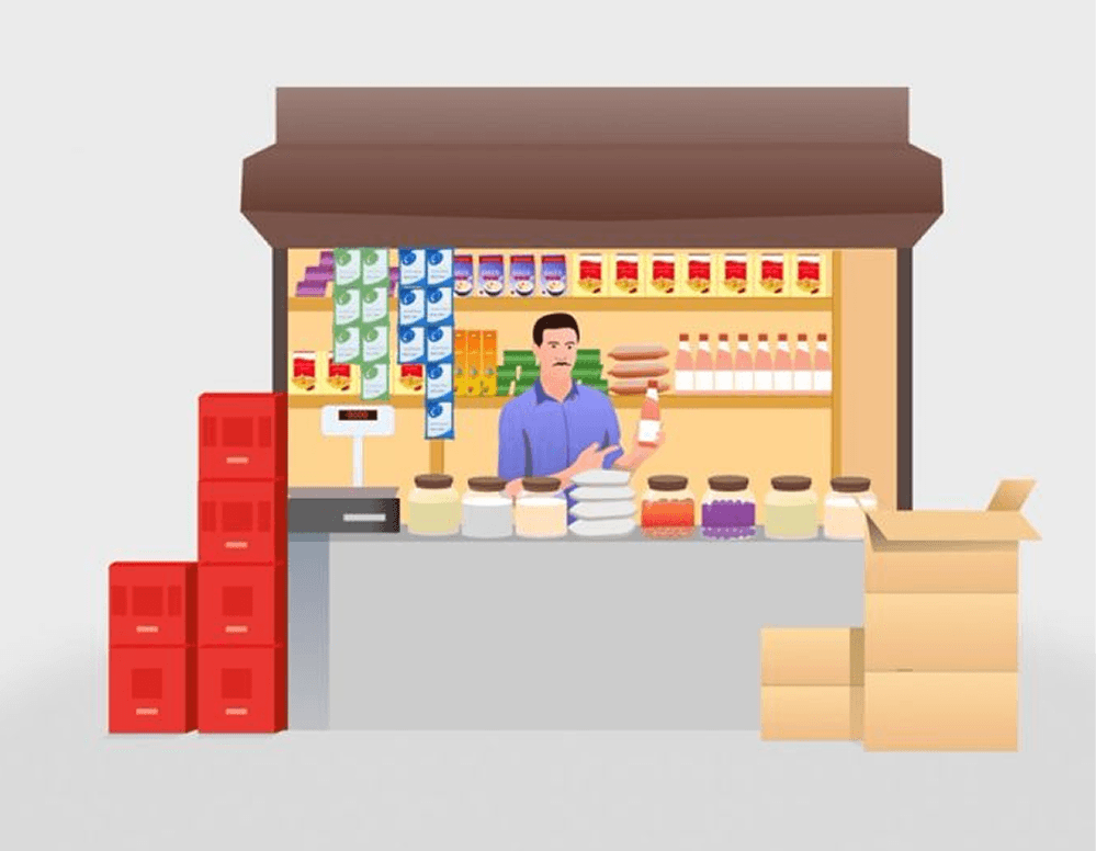 Visualizing the appearance of an Indian Kirana shop in Figma