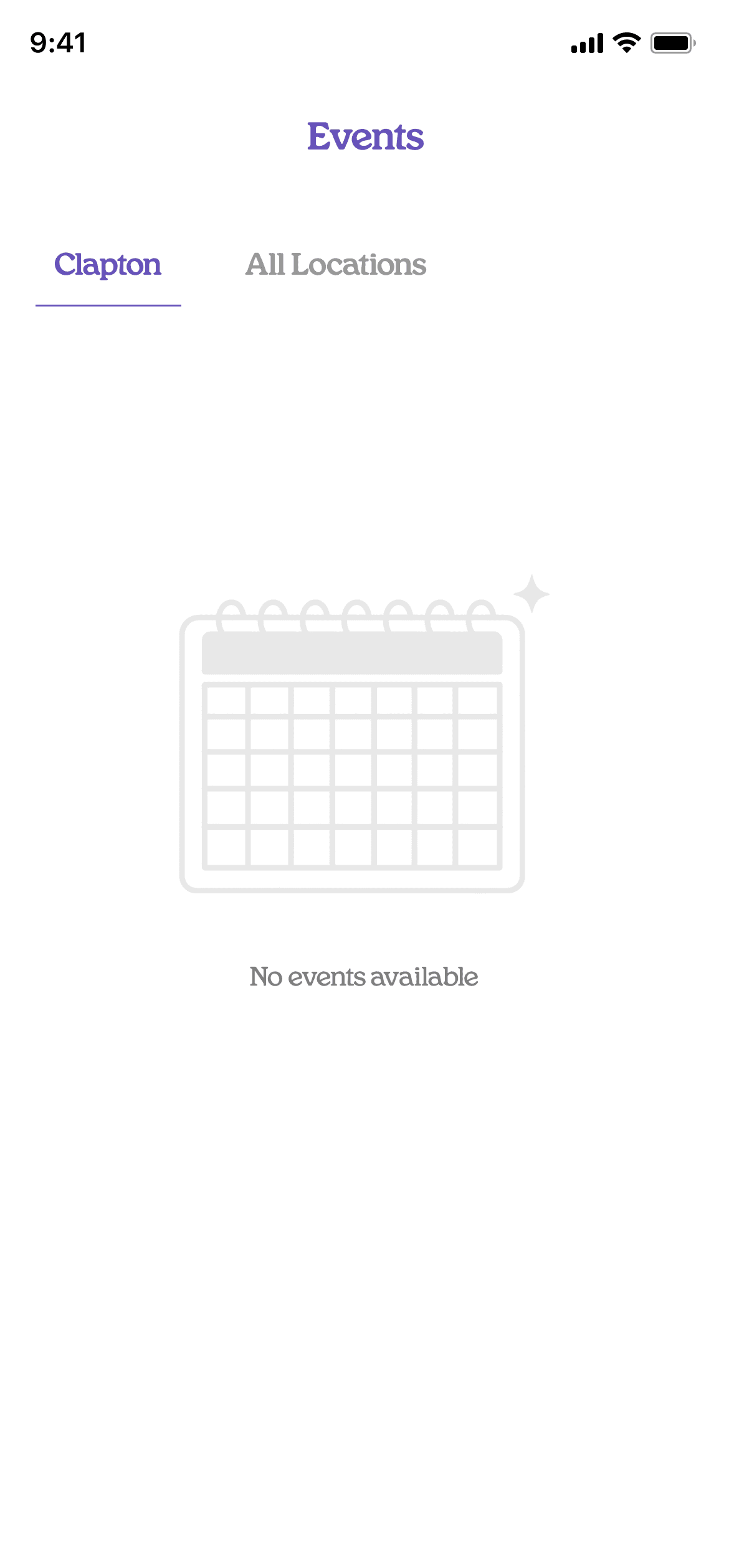 Drop-in app screen