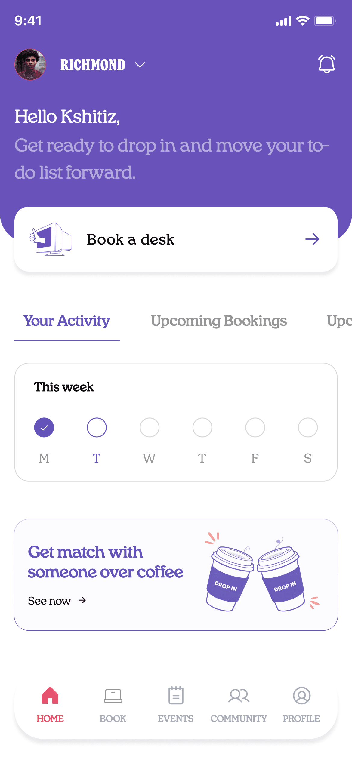 Redesigned the homescreen