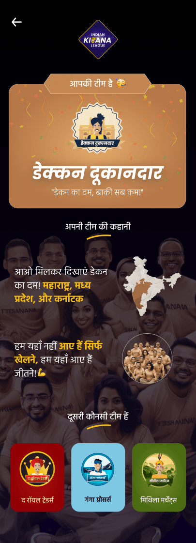 The team reveal for Deccan Dukandaar