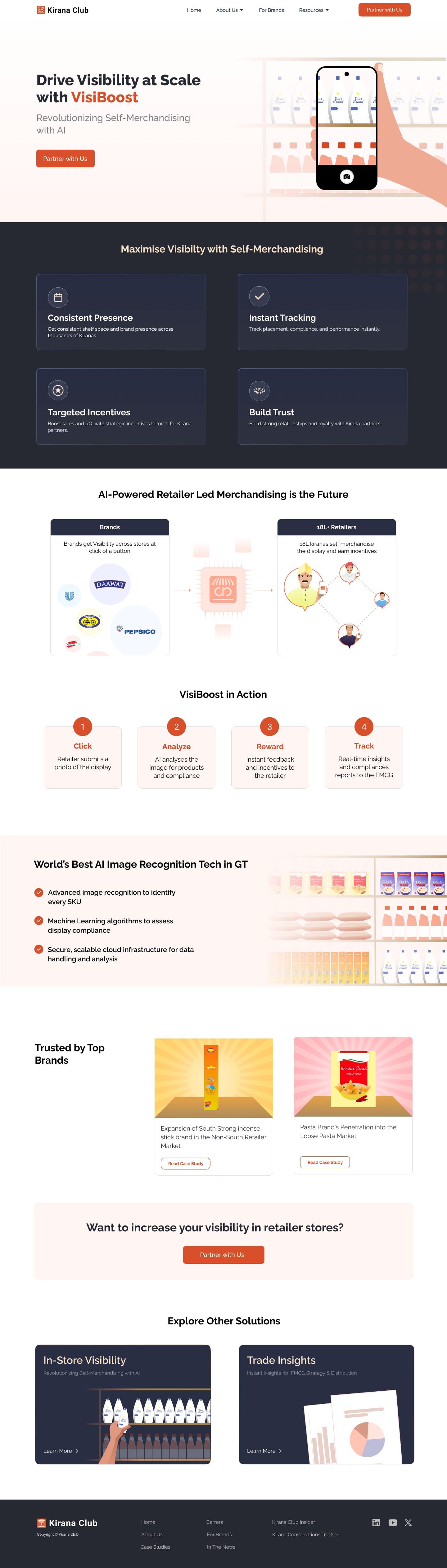 The visiboost page, full length