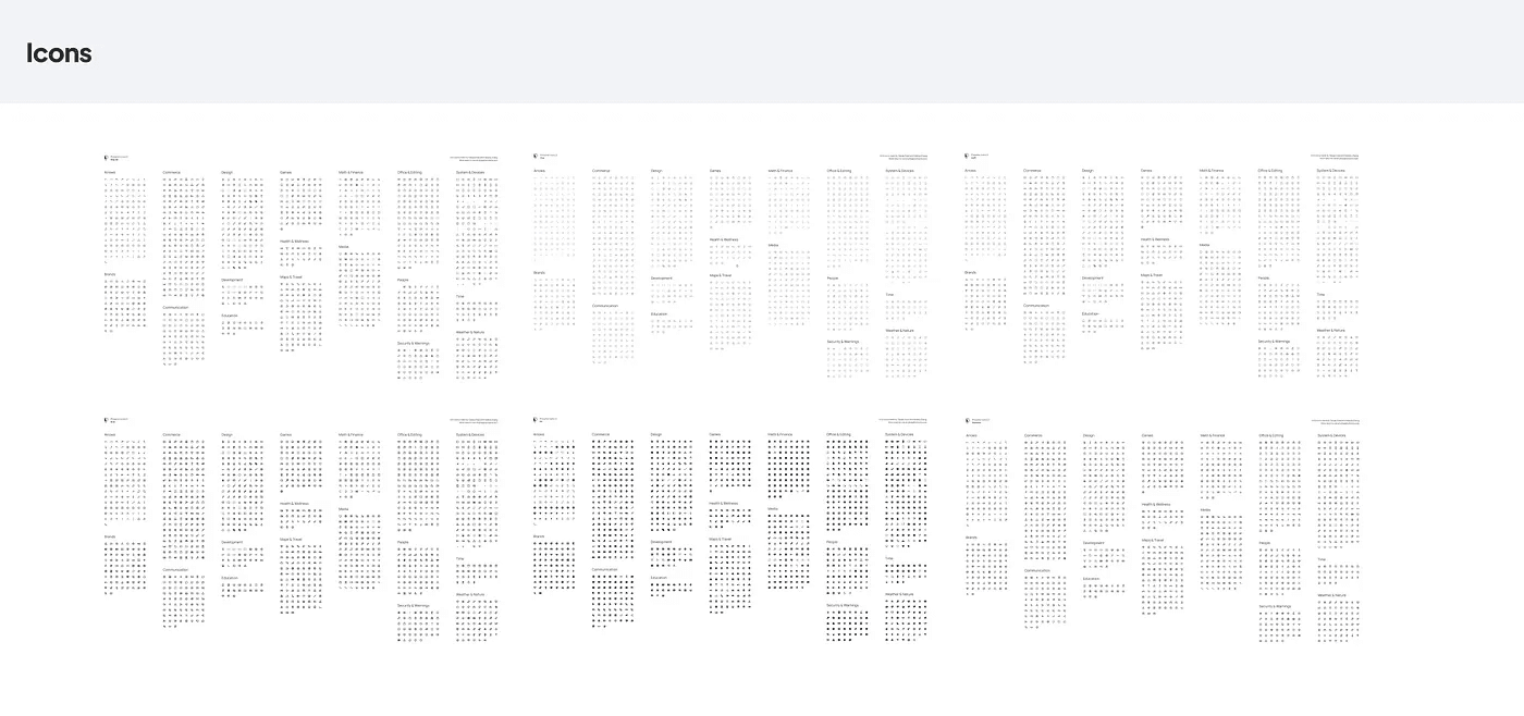 Phosphor icon library across weights